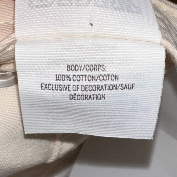 NEW PINK Victorias Secret Two Tone Cream Navy Embroidered Logo Baseball Cap OS - Picture 7 of 9